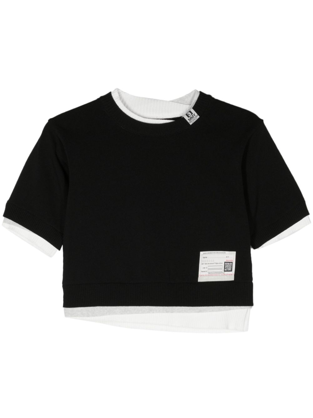 Maison Mihara Yasuhiro layered fine-knit jumper - Schwarz von Maison Mihara Yasuhiro