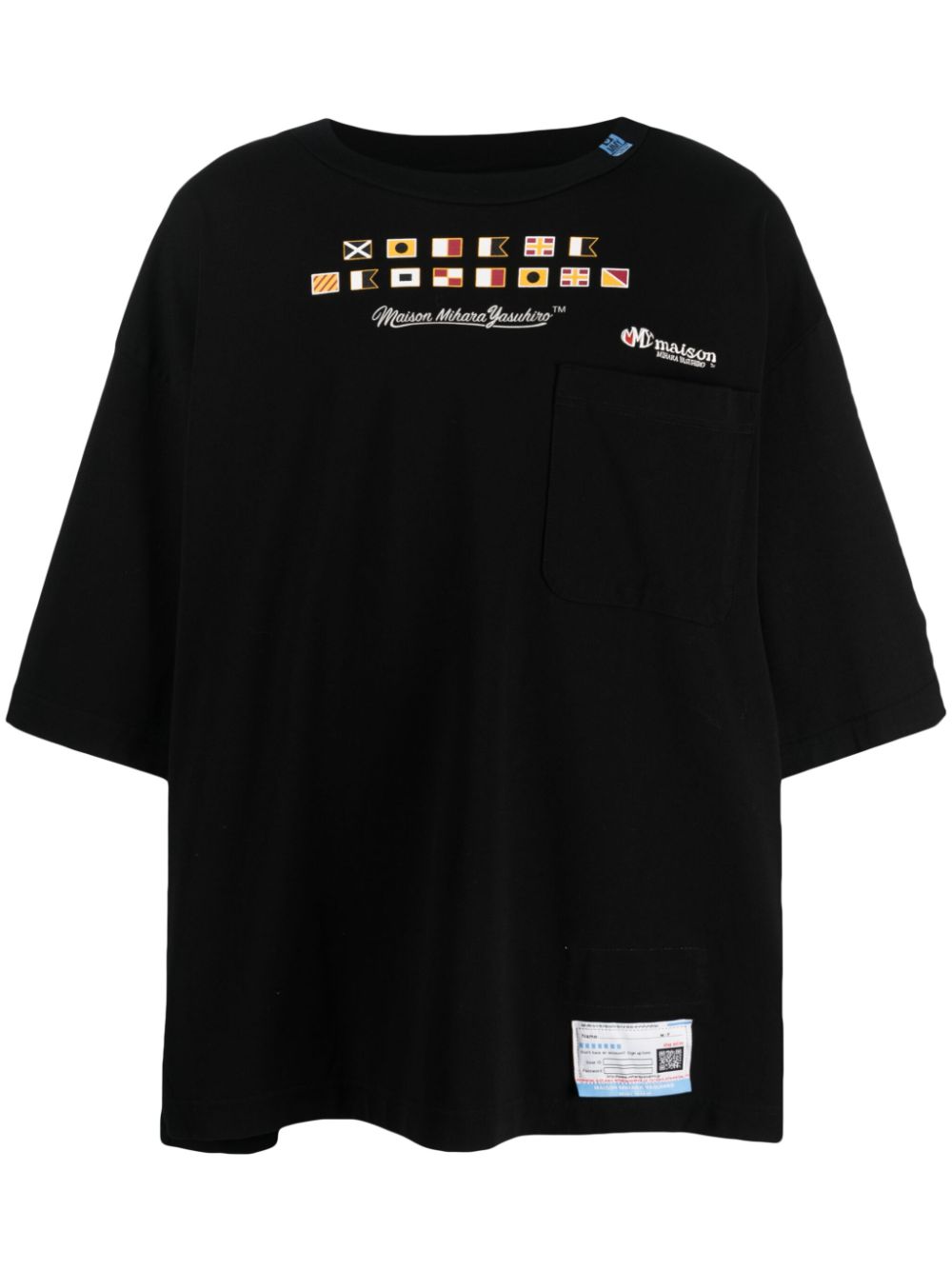 Maison Mihara Yasuhiro T-Shirt mit Logo-Stickerei - Schwarz von Maison Mihara Yasuhiro