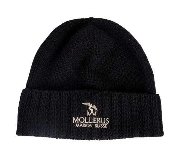 Maison Mollerus - Maison Mollerus Cashmere Mütze Black, Gold von Maison Mollerus