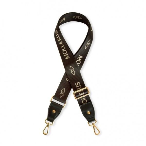 Maison Mollerus - Maison Mollerus Schulterriemen / Umhängeriemen Aladdin, Black / Gold / Gold von Maison Mollerus