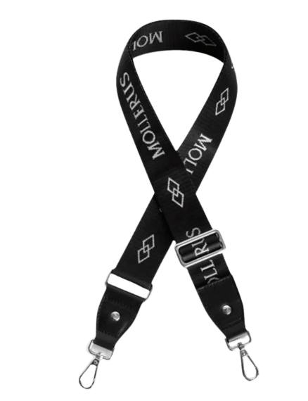 Maison Mollerus - Maison Mollerus Schulterriemen / Umhängeriemen Aladdin, Black / Silber / Silber von Maison Mollerus