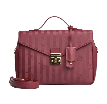 Maison Mollerus - Maison Mollerus Vinerus Antique Rot Umhängetasche, Marly Gold von Maison Mollerus