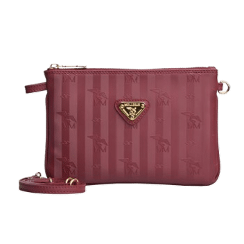 Maison Mollerus - Maison Mollerus Vinerus Antique Rot Umhängetasche / Clutch, Tamins Gold von Maison Mollerus