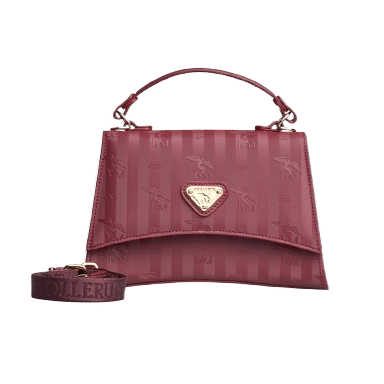 Maison Mollerus - Maison Mollerus Vinerus Antique Rot Umhängetasche Romont, Gold von Maison Mollerus