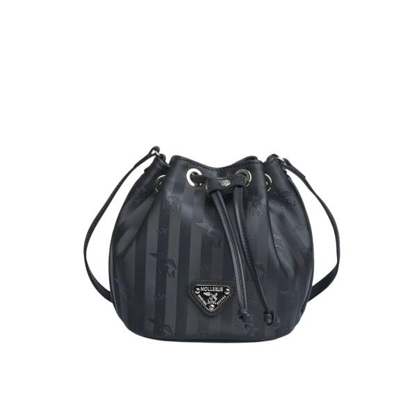 Maison Mollerus - Maison Mollerus Vinerus Black Beuteltasche, Umhängetasche Verbier, Silber von Maison Mollerus