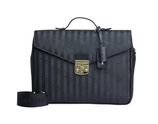 Maison Mollerus - Maison Mollerus Vinerus Black Business Bag, Wylen Gold von Maison Mollerus