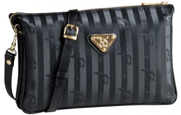 Maison Mollerus - Maison Mollerus Vinerus Black Clutch / Crossover, Gland Gold von Maison Mollerus