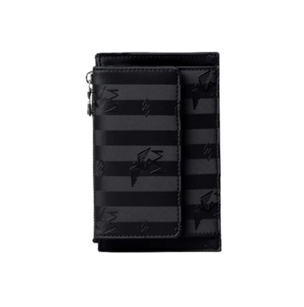 Maison Mollerus - Maison Mollerus Vinerus Black Kreditkartenetui / Mini Geldbörse, Buin Silber von Maison Mollerus