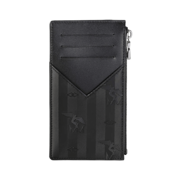 Maison Mollerus - Maison Mollerus Vinerus Black Kreditkartenetui / Mini Geldbörse, Piz Fess Silber von Maison Mollerus