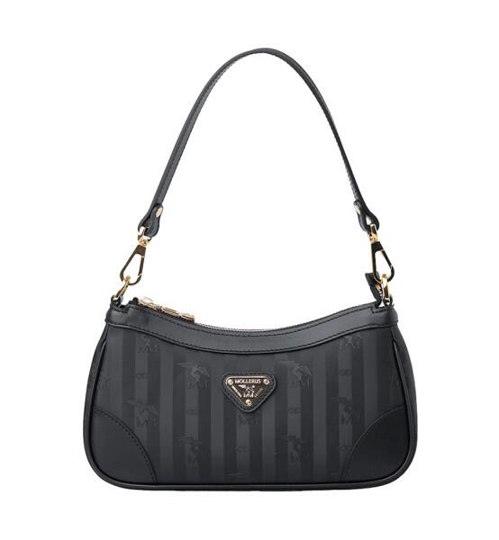 Maison Mollerus - Maison Mollerus Vinerus Black Schultertasche Moiry Gold von Maison Mollerus