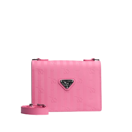 Maison Mollerus - Maison Mollerus Vinerus Bubble Pink Crossover / Umhängetasche Melide, Silber von Maison Mollerus