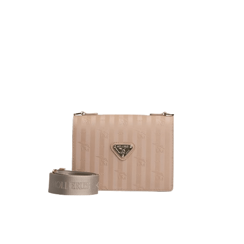 Maison Mollerus - Maison Mollerus Vinerus Cappuccino-Beige Crossover / Umhängetasche Melide, Gold von Maison Mollerus