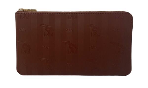 Maison Mollerus - Maison Mollerus Vinerus Hazelnut Clutch / Kosmetiktasche Camoghe klein Gold von Maison Mollerus