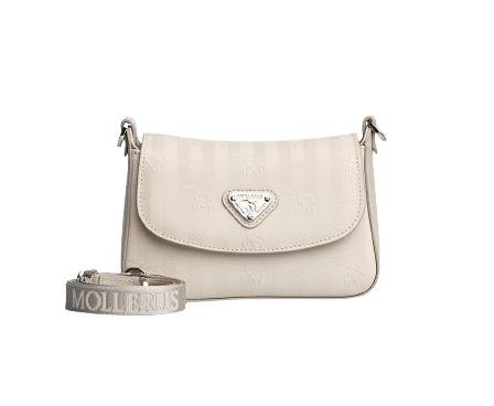 Maison Mollerus - Maison Mollerus Vinerus Pearl Umhängetasche klein, Pizy Silber von Maison Mollerus