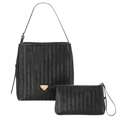 Maison Mollerus - Maison Mollerus Vinerus Schwarz Beuteltasche / Schultertasche Bannwil, Gold von Maison Mollerus