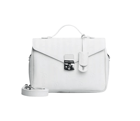 Maison Mollerus - Maison Mollerus Vinerus Snow Weiß, Umhängetasche, Marly Silber von Maison Mollerus