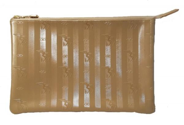 Maison Mollerus - Maison Mollerus Vinerus Star Gold Clutch/ Kosmetiktasche Camoghe Gold von Maison Mollerus