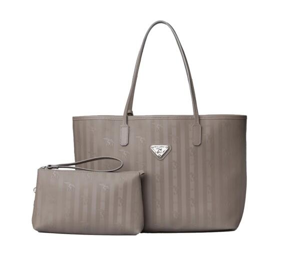 Maison Mollerus - Maison Mollerus Vinerus Taupe Cityshopper Medium, Bern Silber von Maison Mollerus