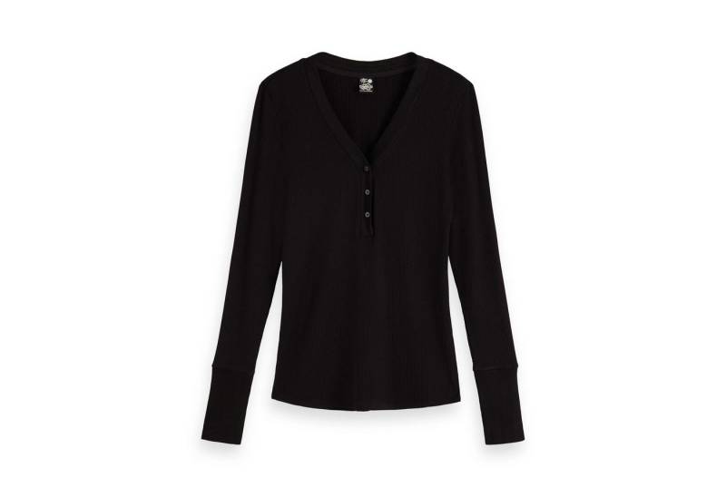 Maison Scotch Langarmshirt Maison Scotch Damen Langarmshirt Deep V-Neck Grandad 157053 von Maison Scotch