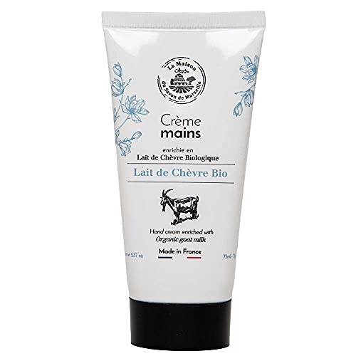 Maison du Savon de Marseille Feuchtigkeitsspendende Handcreme mit Bio-Ziegenmilch und Arganöl, 75 ml Tube von La Maison du Savon de Marseille