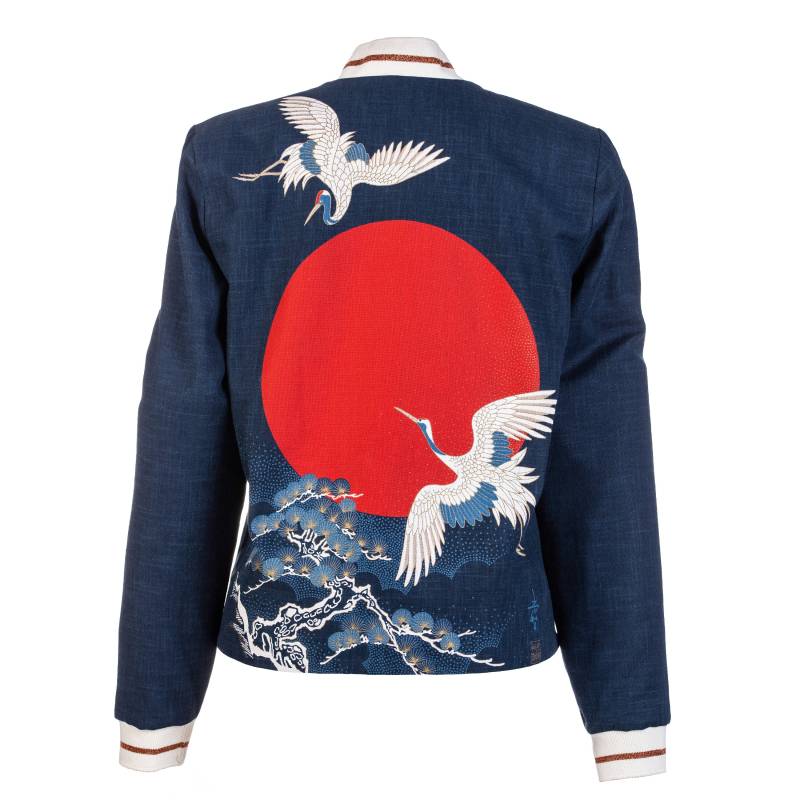 Cranes Sunbathing - Japanese Women's Jacket von MaisonDelight168