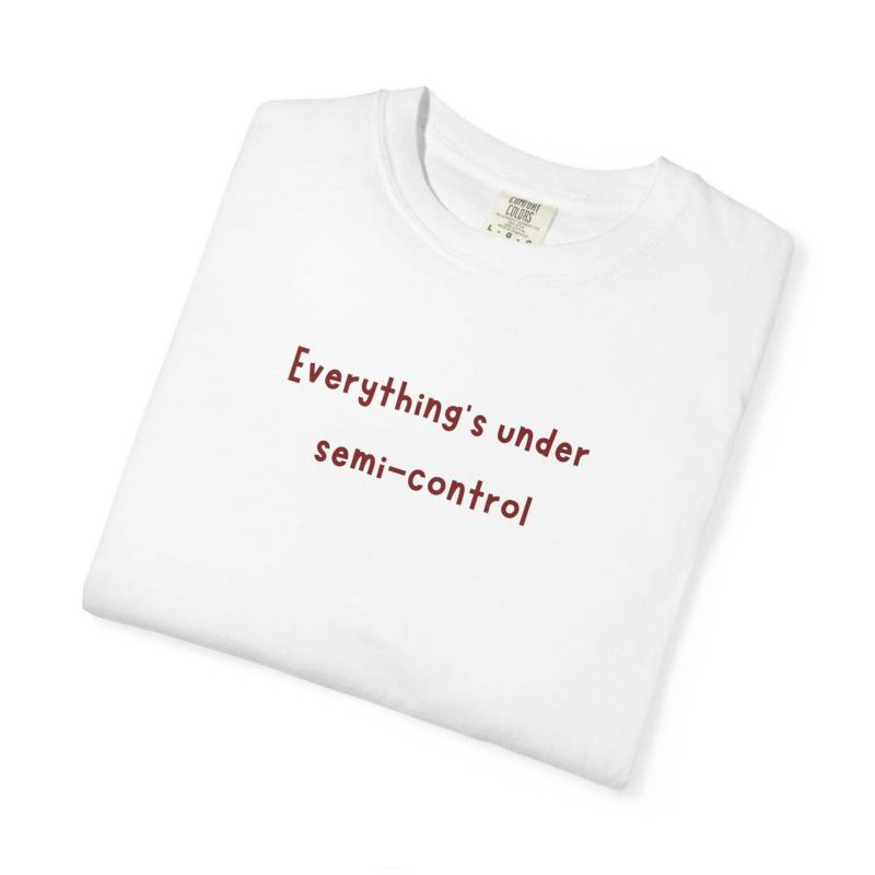 Alles Ist Unter Halbkontrolle Unisex T-Shirt, Garment-Dyed-Baumwoll-T-Shirt von MaisonFleurCH
