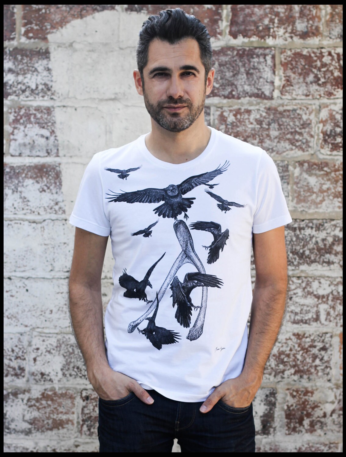 T-Shirt Mann "Die Krähen" T-Shirt Mann "Die Krähen" von MaisonHydre