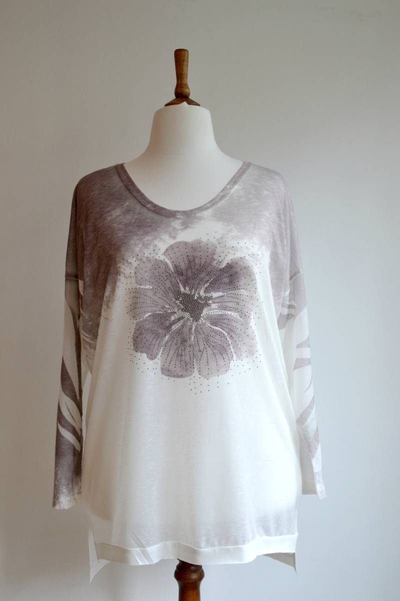 Huahine - Top Gewebt Blumen & Metall Perlen von MaisonLaita