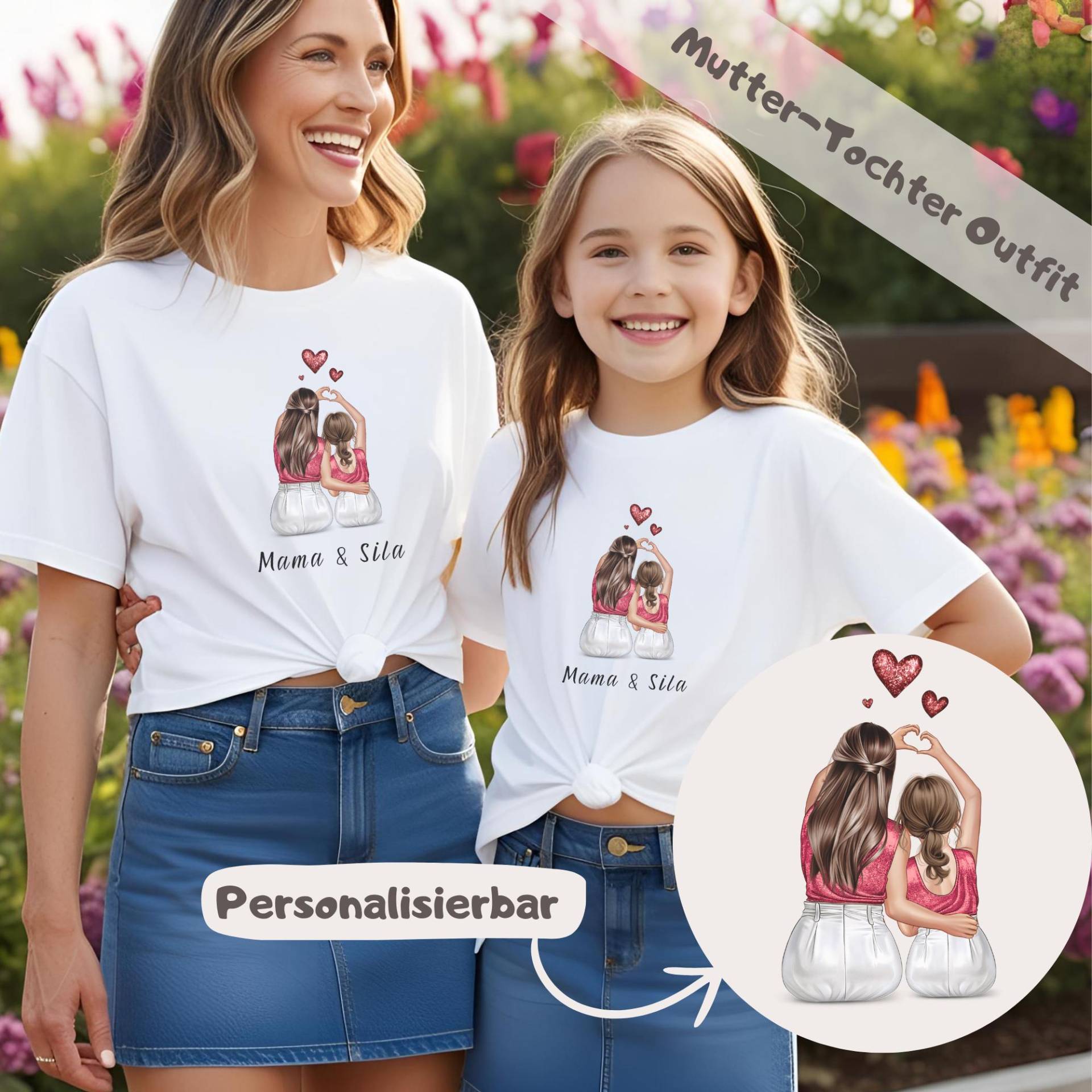 Mutter Tochter Outfit Partnerlook Shirt Mama Personalisiertes Geschenk Zum Muttertag Mädchen Geburtstag Mutter Tochter Outfit Partnerlook Shirt Mama Personalisiertes Geschenk Zum Muttertag Mädchen Geburtstag von MaisonMyrielle