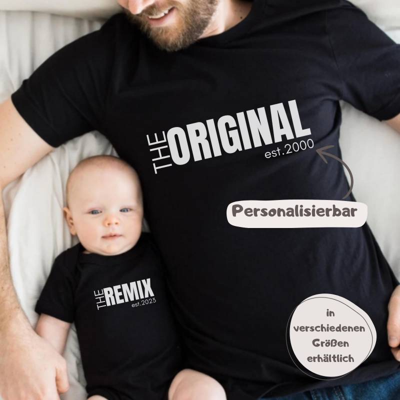 Papa Shirt Geschenk Werdender Vater Kind Partnerlook Sohn Outfit Tochter The Original Remix Vatertag von MaisonMyrielle