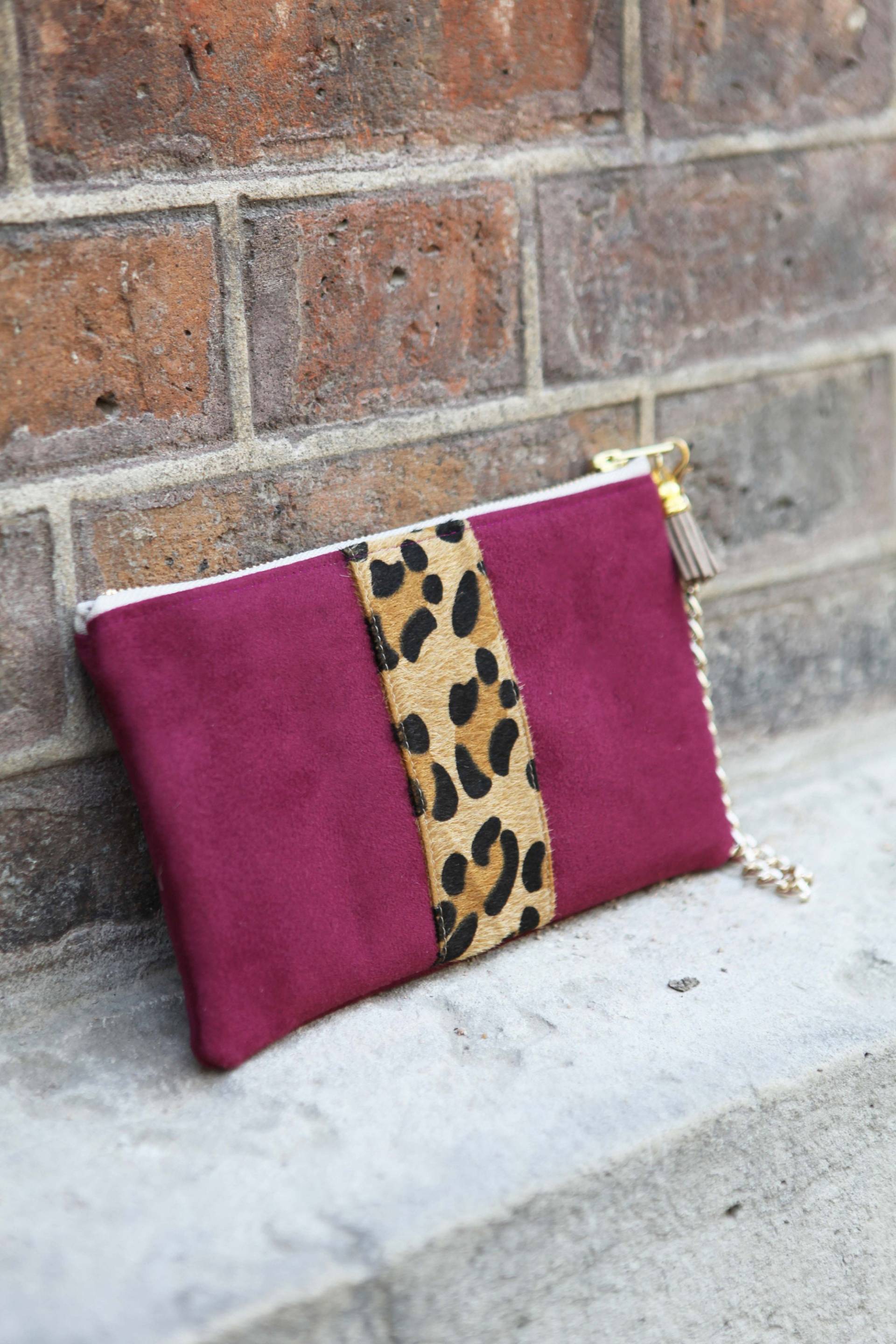 Decken Nora Leo Bodensatz Des Weines. | Stoff Und Wildleder Leopard Decken Nora Leo Bodensatz Des Weines. | Stoff Und Wildleder Leopard von MaisonZouzou