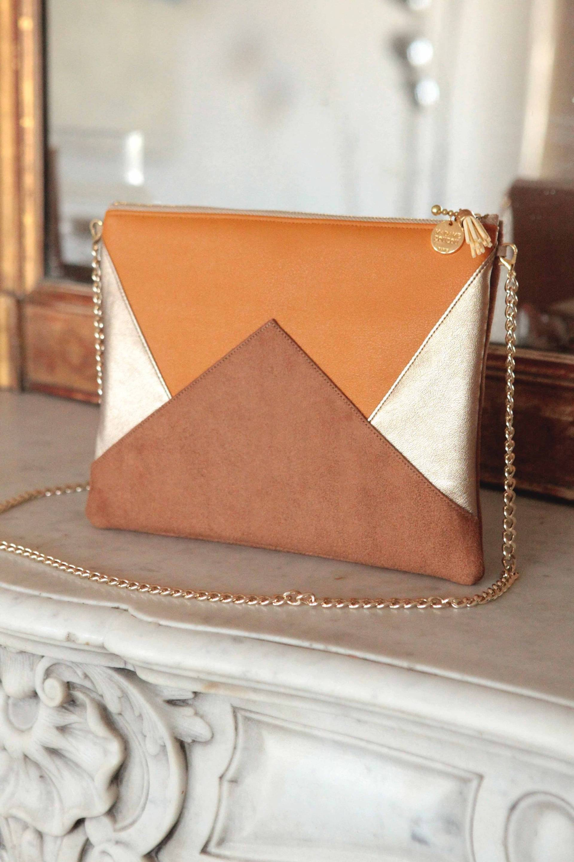 Tasche/Senf & Kamel Abendkupplung. | Wildleder, Kunstleder. Modell Emma Tasche/Senf & Kamel Abendkupplung. | Wildleder, Kunstleder. Modell Emma von MaisonZouzou