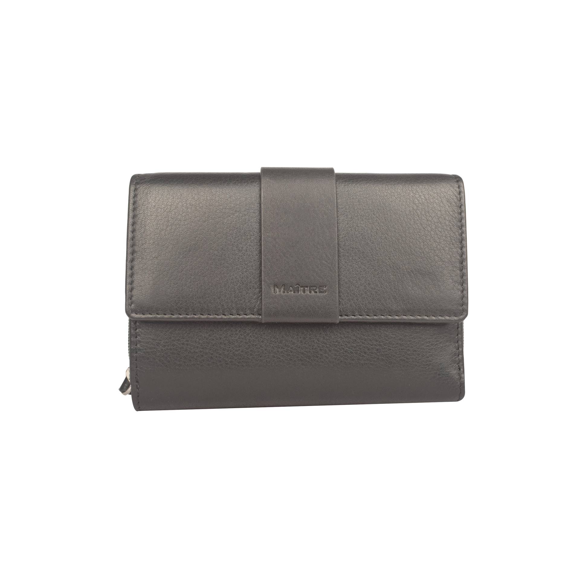 Maître small leather goods - Kirschroth Diethilde Purse Mh12Fz black - Gr. - M von Maître small leather goods