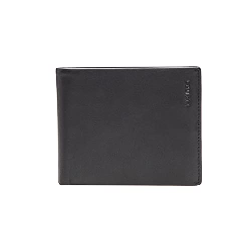 Maitre - Leder Geldbörse mit RFID Schutz, Münzfach & Scheinfach für Herren - Portemonnaie mit 12 Kreditkartenfächern, Schwarz von Maitre