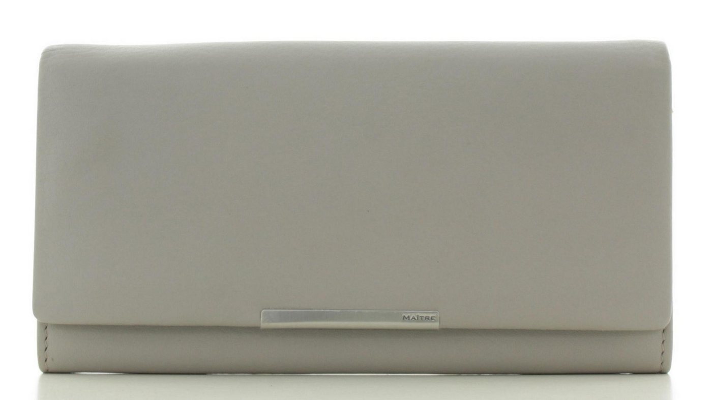 Maître Geldbörse Damen Geldbörse mit Überschlag Leder (1 Stück, 1-tlg., B/H/T)ca. 18/10/2 cm), grosszügige Fächer von Maître