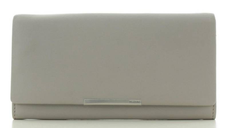 Maître Geldbörse Damen Geldbörse mit Überschlag Leder (1 Stück, 1-tlg., B/H/T)ca. 18/10/2 cm), grosszügige Fächer von Maître