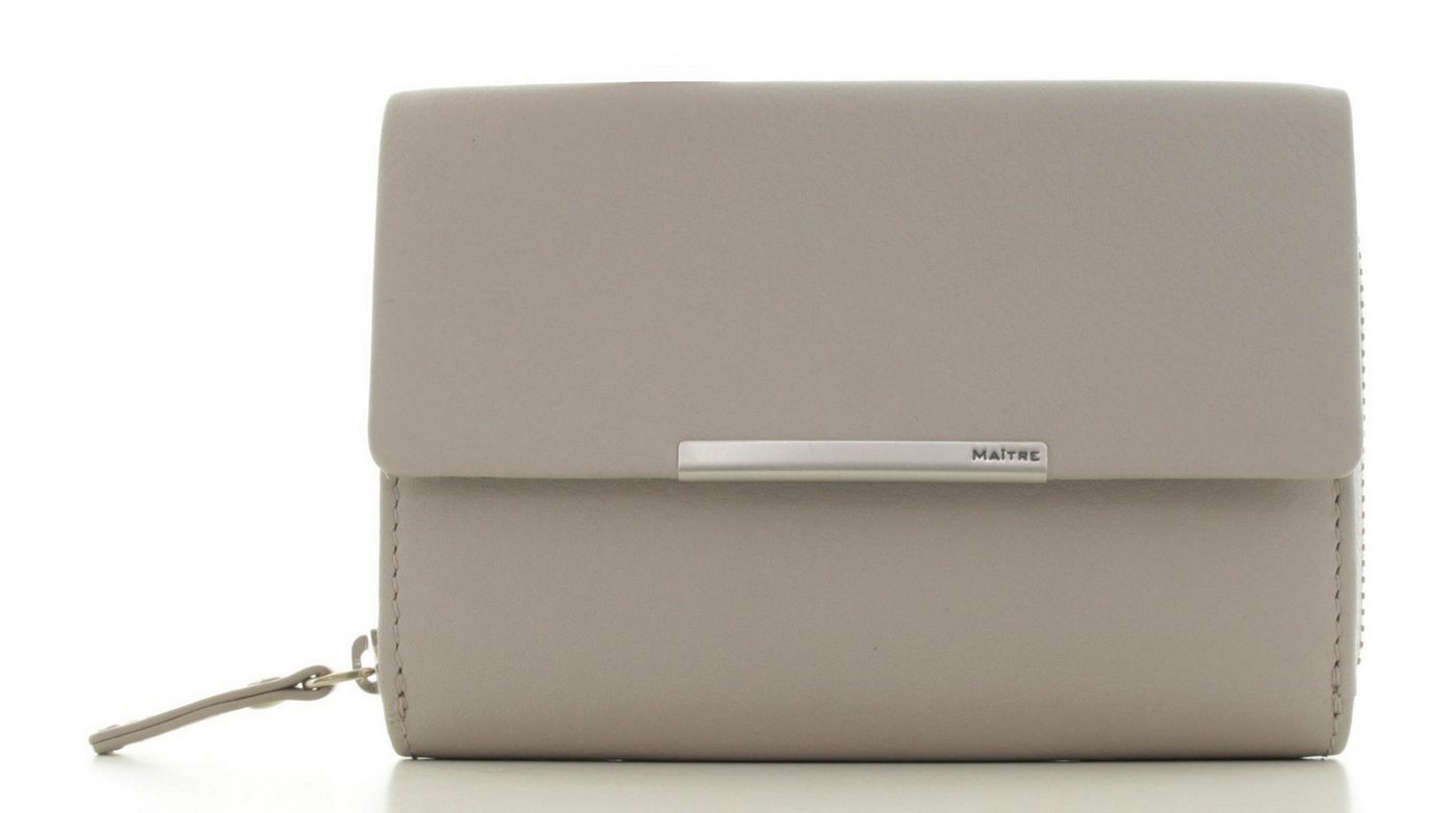 Maître Geldbörse Damen Portemonnaie Kombibörse mit Druckknopf Leder (1 Stück, 1-tlg., B/H/T)ca. 13,5/9,5/2,5 cm), grosszügige Fächer von Maître