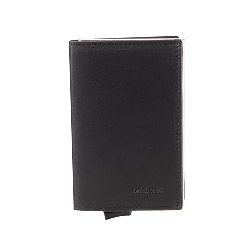 Maitre - Kreditkartenhalter aus Leder - Slim Wallet für Damen und Herren, mit RFID Blocker, Geldbörse mit Geldscheinfach, Kartenhalter mit Kreditkartenfach - f3 c-one, Schwarz von Maitre