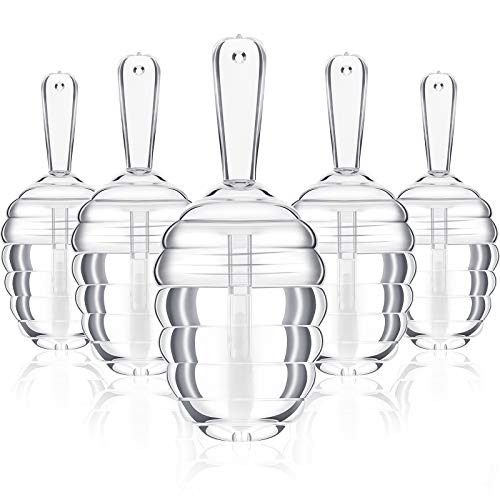 18 Stück Honigtöpfe Form Lipgloss Tube Leere Kunststoff Lipgloss Container Mini Klar Nachfüllbar Lippenbalsam Flasche Behälter mit 2 Stück Kunststofftrichter für Frauen Mädchen DIY Kosmetik 6ml von Maitys