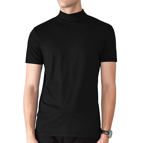 Herren Einfarbig Mid-Crew Neck T-Shirts Täglich Atmungsaktiv Geschichtet Tees Komfortable Leichte Weiche Tops, blacks, L Herren Einfarbig Mid-Crew Neck T-Shirts Täglich Atmungsaktiv Geschichtet Tees Komfortable Leichte Weiche Tops, blacks, L von Maiyifu-GJ