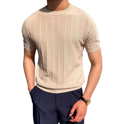 Herren Rundhalsausschnitt Regular Fit T-Shirts Casual Sommer Kurzarm Tees Atmungsaktive Leichte Bequeme Tops, kaki, 3XL Herren Rundhalsausschnitt Regular Fit T-Shirts Casual Sommer Kurzarm Tees Atmungsaktive Leichte Bequeme Tops, kaki, 3XL von Maiyifu-GJ