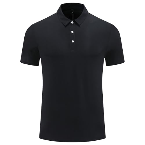 Herren Slim Fit Atmungsaktiv Sommer Casual Athletic Tees Quick Dry Solid Shirts Fashion Tops, blacks, S Herren Slim Fit Atmungsaktiv Sommer Casual Athletic Tees Quick Dry Solid Shirts Fashion Tops, blacks, S von Maiyifu-GJ