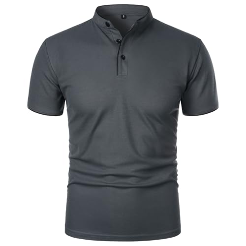 Herren Slim Fit Mode T-Shirts Atmungsaktive Weiche Einfarbig Tees Leichte Kurzarm Tops, dark/grey, XXL Herren Slim Fit Mode T-Shirts Atmungsaktive Weiche Einfarbig Tees Leichte Kurzarm Tops, dark/grey, XXL von Maiyifu-GJ
