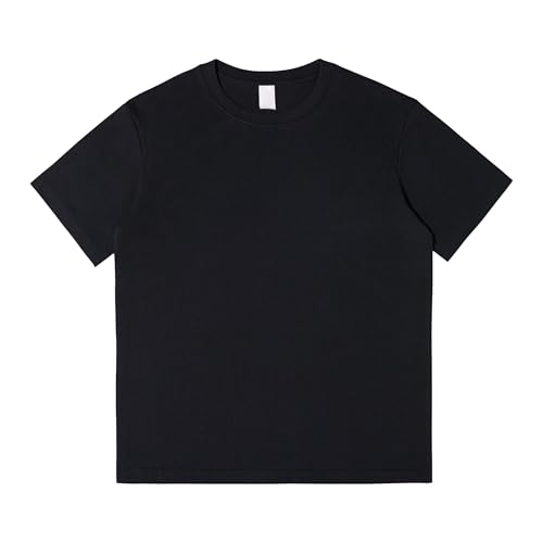 Herren Sommer Frühling Stilvolle Casual Tops Rundhals Kurzarm Tees Premium Schwergewicht Einfarbig T-Shirts, blacks, S Herren Sommer Frühling Stilvolle Casual Tops Rundhals Kurzarm Tees Premium Schwergewicht Einfarbig T-Shirts, blacks, S von Maiyifu-GJ