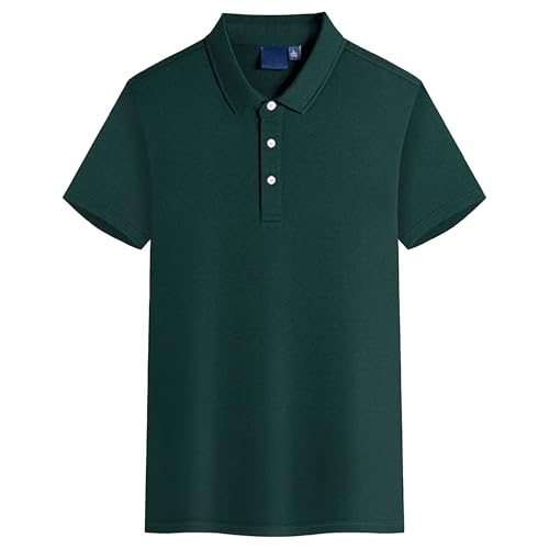 Herren Sommer Plus Größe Poloshirts Lose Kragen Atmungsaktive Sportliche Tees Einfarbig Klassische Tops, Darkgreenc, M Herren Sommer Plus Größe Poloshirts Lose Kragen Atmungsaktive Sportliche Tees Einfarbig Klassische Tops, Darkgreenc, M von Maiyifu-GJ