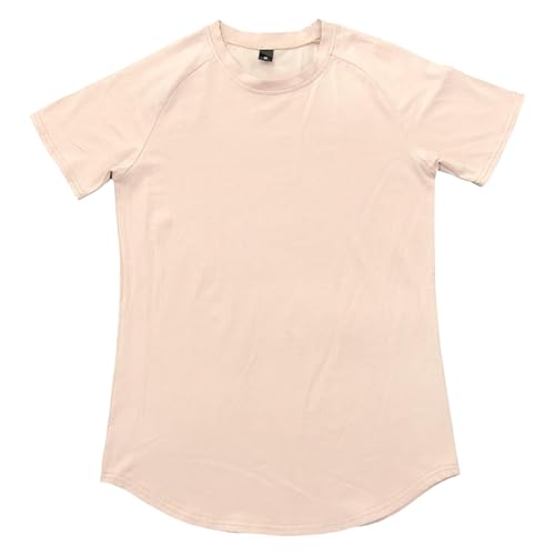Herren Sport Casual Baumwolle T-Shirts Atmungsaktiv Bequem Leichte Tees Weiche Einfarbig Kurzarm Tops, new pink, 3XL Herren Sport Casual Baumwolle T-Shirts Atmungsaktiv Bequem Leichte Tees Weiche Einfarbig Kurzarm Tops, new pink, 3XL von Maiyifu-GJ