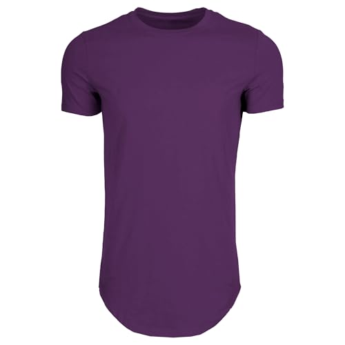 Herren-T-Shirts für den Sommer, Baumwolle, lockere Passform, atmungsaktiv, einfarbig, Workout-T-Shirts, bequem, leicht, weich, Purpur, 3XL Herren-T-Shirts für den Sommer, Baumwolle, lockere Passform, atmungsaktiv, einfarbig, Workout-T-Shirts, bequem, leicht, weich, Purpur, 3XL von Maiyifu-GJ