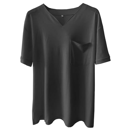 Maiyifu-GJ Herren Big & Hoch Sommer Baumwolle V-Ausschnitt T-Shirts Atmungsaktiv Schnell Trocknend Relaxed Fit Tees Weiche Leichte Casual Tops, dark/grey, 5XL Maiyifu-GJ Herren Big & Hoch Sommer Baumwolle V-Ausschnitt T-Shirts Atmungsaktiv Schnell Trocknend Relaxed Fit Tees Weiche Leichte Casual Tops, dark/grey, 5XL von Maiyifu-GJ