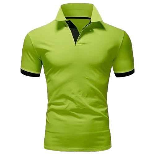 Modisches Herren-Poloshirt, mehrfarbig, atmungsaktiv, bequeme Passform, Oberteile, weich, leicht, klassischer Kragen, Grün, 6XL Modisches Herren-Poloshirt, mehrfarbig, atmungsaktiv, bequeme Passform, Oberteile, weich, leicht, klassischer Kragen, Grün, 6XL von Maiyifu-GJ