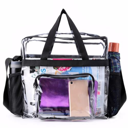 Maizoon Extra große transparente Kosmetiktasche für Kosmetik, wasserdicht, Make-up, transparent, PVC-Tasche mit Griffen und Reißverschluss, für Damen und Herren, Reisen und Camping, Schwarz Maizoon Extra große transparente Kosmetiktasche für Kosmetik, wasserdicht, Make-up, transparent, PVC-Tasche mit Griffen und Reißverschluss, für Damen und Herren, Reisen und Camping, Schwarz von Maizoon
